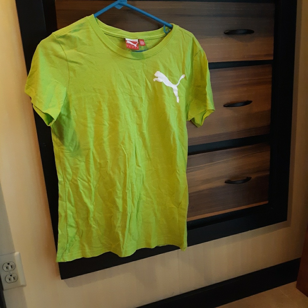 Neon green puma tee